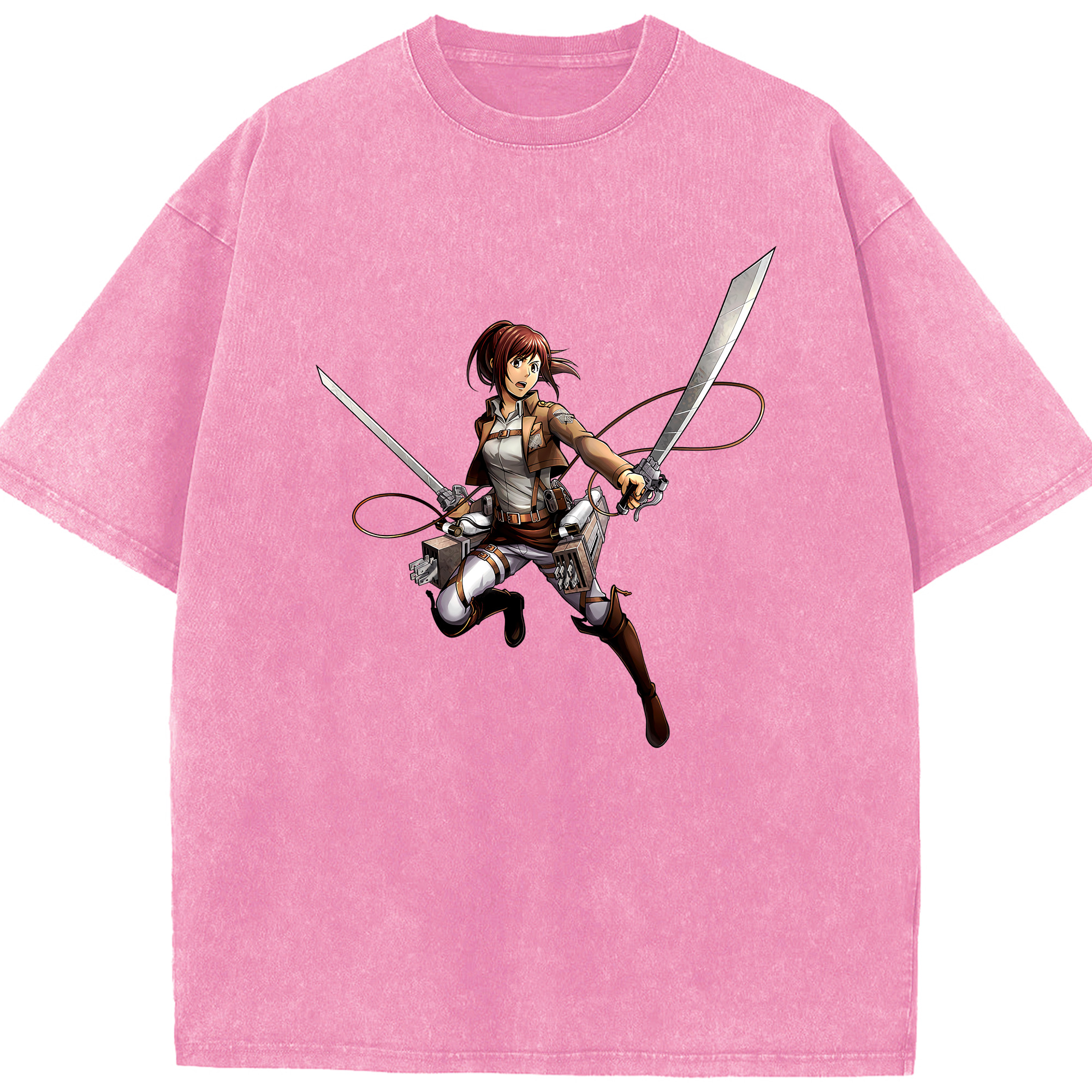 （画像用） 進撃の巨人 サシャ·ブラウス Attack on Titan Sasha Blaus 綿100% ヴィンテージ風 半袖Tシャツ（フロントプリント）